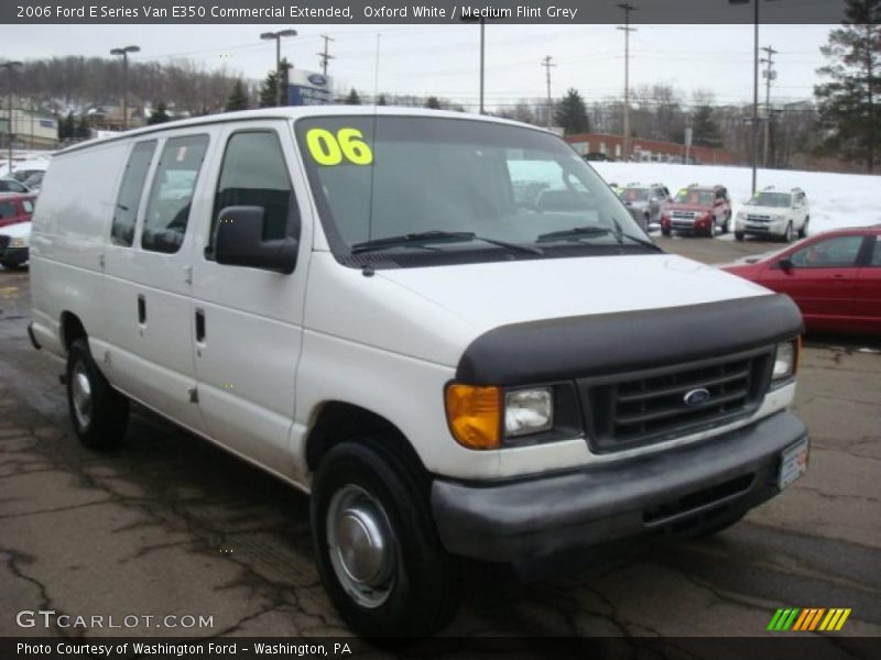 Oxford White / Medium Flint Grey 2006 Ford E Series Van E350 Commercial Extended