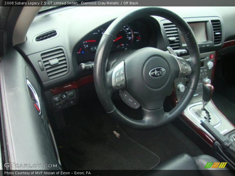 Diamond Gray Metallic / Off Black 2008 Subaru Legacy 2.5 GT Limited Sedan