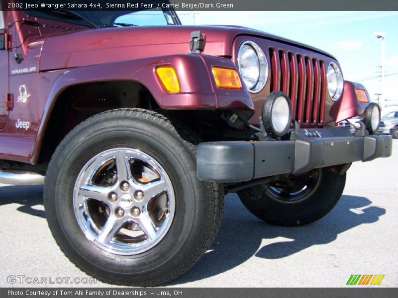 Sienna Red Pearl / Camel Beige/Dark Green 2002 Jeep Wrangler Sahara 4x4