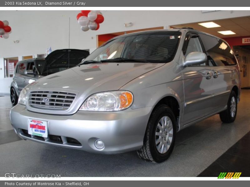Diamond Silver / Gray 2003 Kia Sedona LX