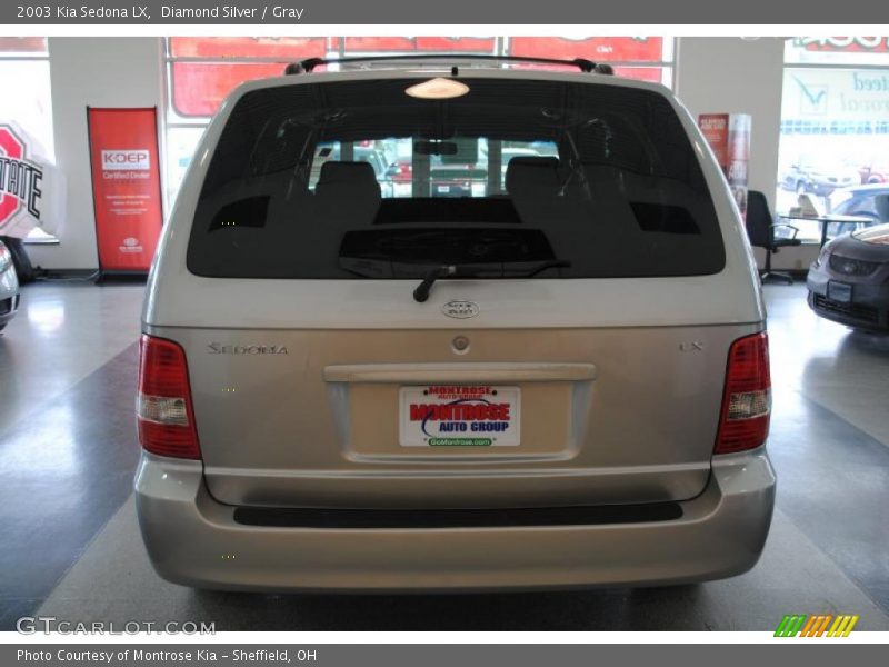 Diamond Silver / Gray 2003 Kia Sedona LX