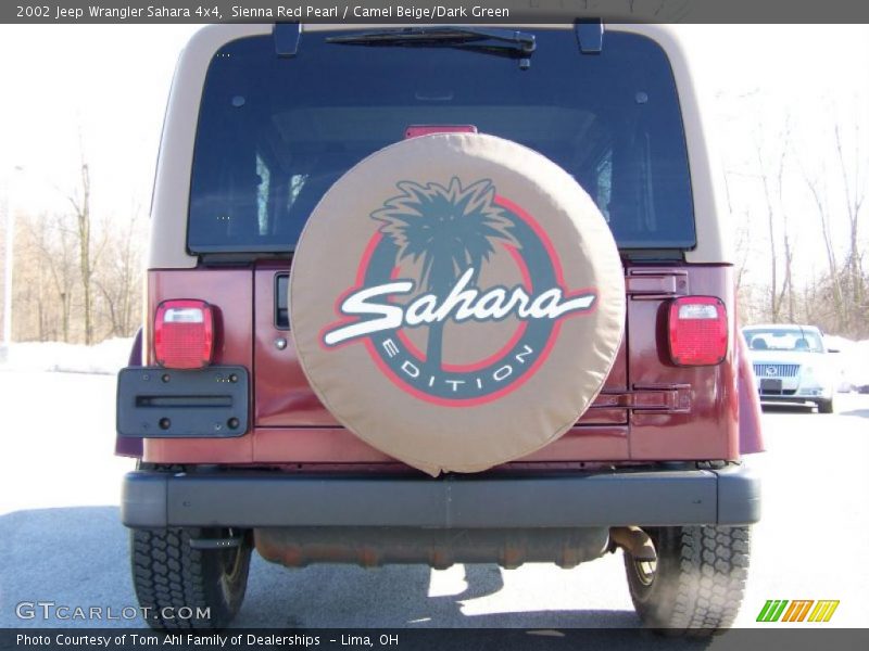 Sienna Red Pearl / Camel Beige/Dark Green 2002 Jeep Wrangler Sahara 4x4
