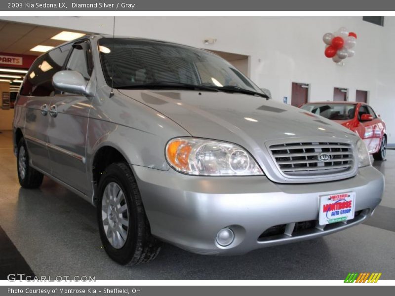 Diamond Silver / Gray 2003 Kia Sedona LX