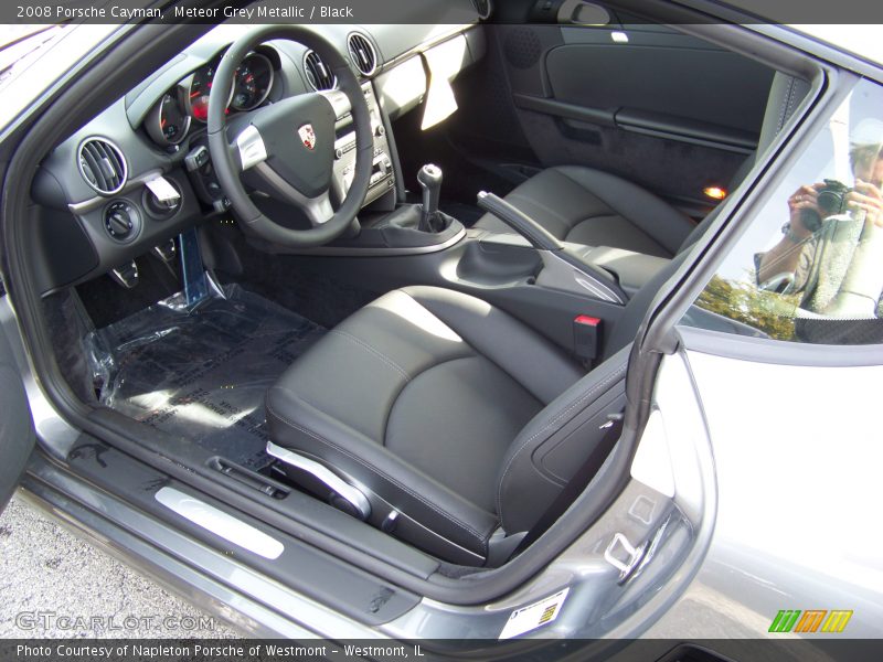 Meteor Grey Metallic / Black 2008 Porsche Cayman