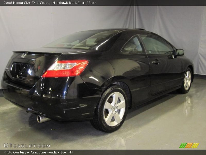 Nighthawk Black Pearl / Black 2008 Honda Civic EX-L Coupe