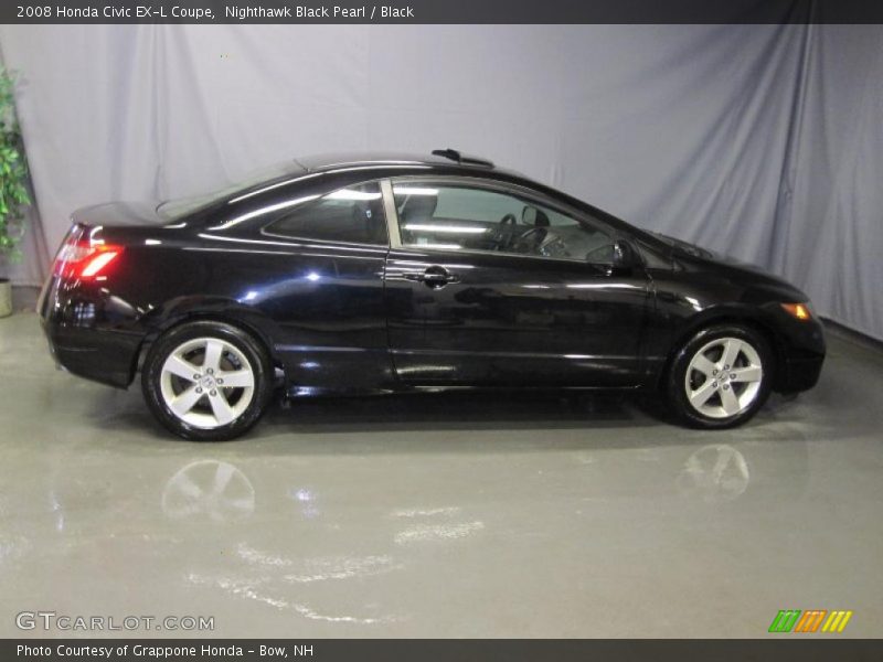 Nighthawk Black Pearl / Black 2008 Honda Civic EX-L Coupe