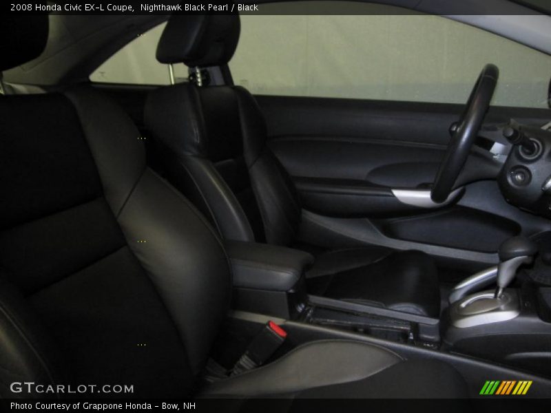 Nighthawk Black Pearl / Black 2008 Honda Civic EX-L Coupe