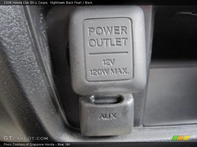 Nighthawk Black Pearl / Black 2008 Honda Civic EX-L Coupe