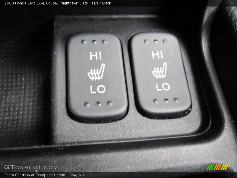 Nighthawk Black Pearl / Black 2008 Honda Civic EX-L Coupe