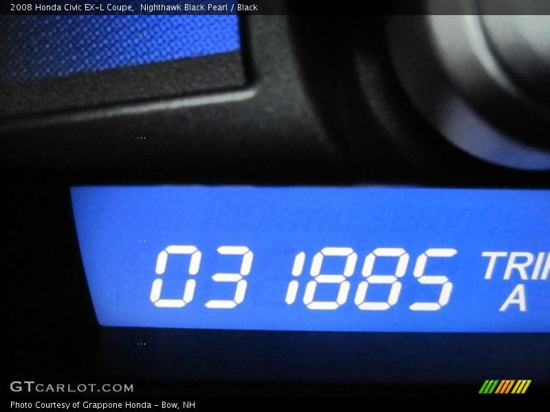Nighthawk Black Pearl / Black 2008 Honda Civic EX-L Coupe