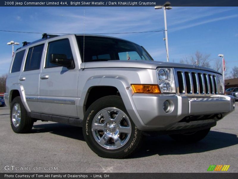 Bright Silver Metallic / Dark Khaki/Light Graystone 2008 Jeep Commander Limited 4x4