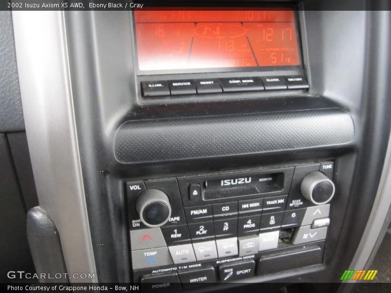 Ebony Black / Gray 2002 Isuzu Axiom XS AWD