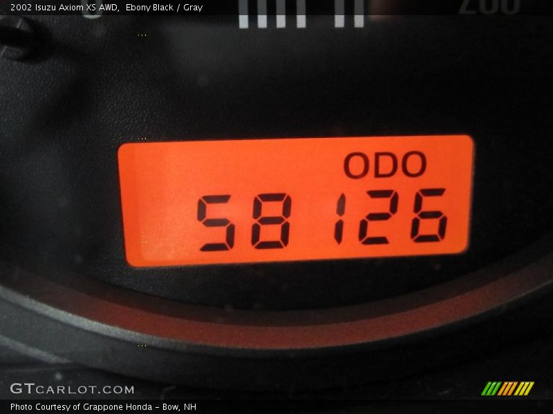 Ebony Black / Gray 2002 Isuzu Axiom XS AWD