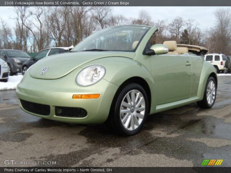 Gecko Green / Cream Beige 2008 Volkswagen New Beetle SE Convertible