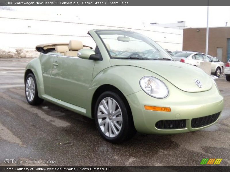 Gecko Green / Cream Beige 2008 Volkswagen New Beetle SE Convertible
