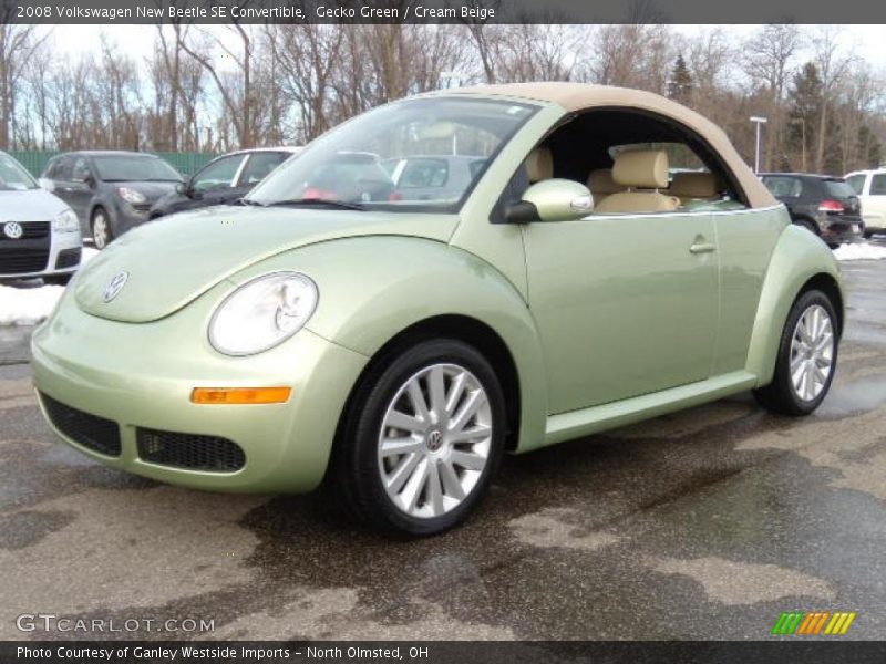 Gecko Green / Cream Beige 2008 Volkswagen New Beetle SE Convertible