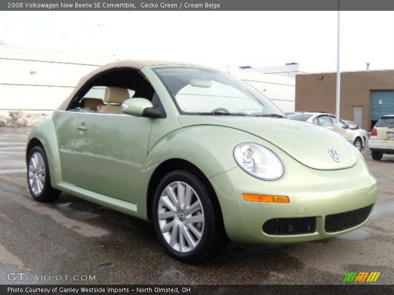 Gecko Green / Cream Beige 2008 Volkswagen New Beetle SE Convertible