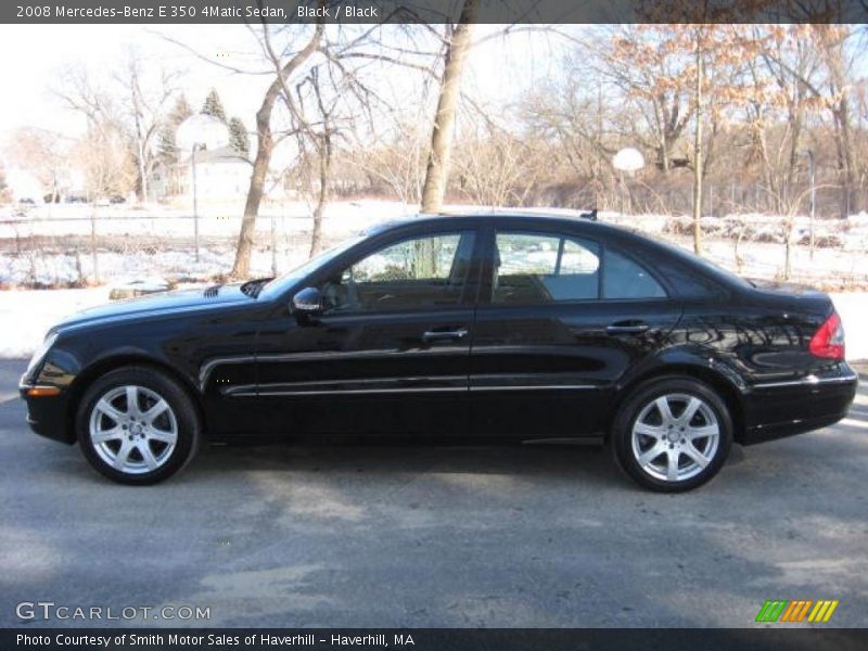 Black / Black 2008 Mercedes-Benz E 350 4Matic Sedan