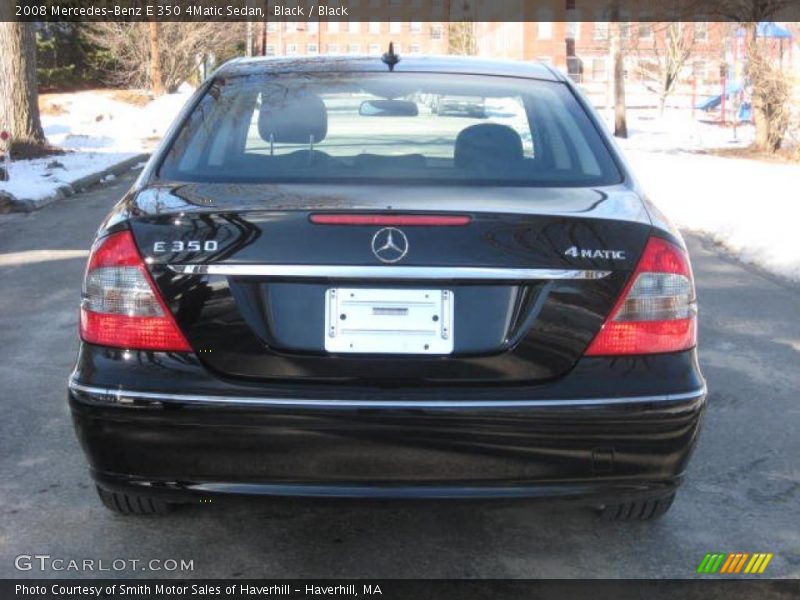Black / Black 2008 Mercedes-Benz E 350 4Matic Sedan