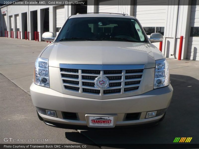 Gold Mist / Ebony/Ebony 2009 Cadillac Escalade AWD
