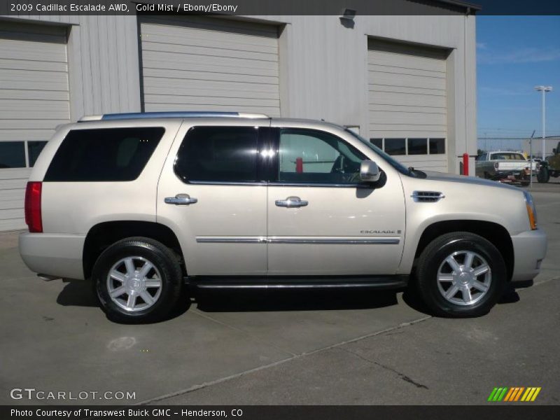 Gold Mist / Ebony/Ebony 2009 Cadillac Escalade AWD