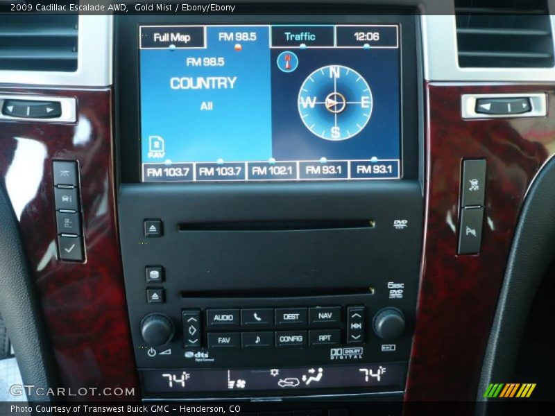 Gold Mist / Ebony/Ebony 2009 Cadillac Escalade AWD