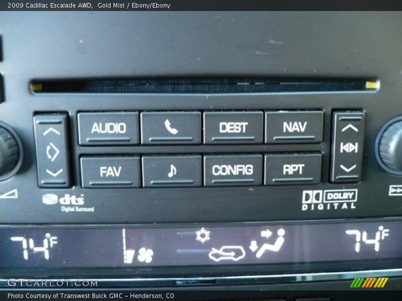 Gold Mist / Ebony/Ebony 2009 Cadillac Escalade AWD