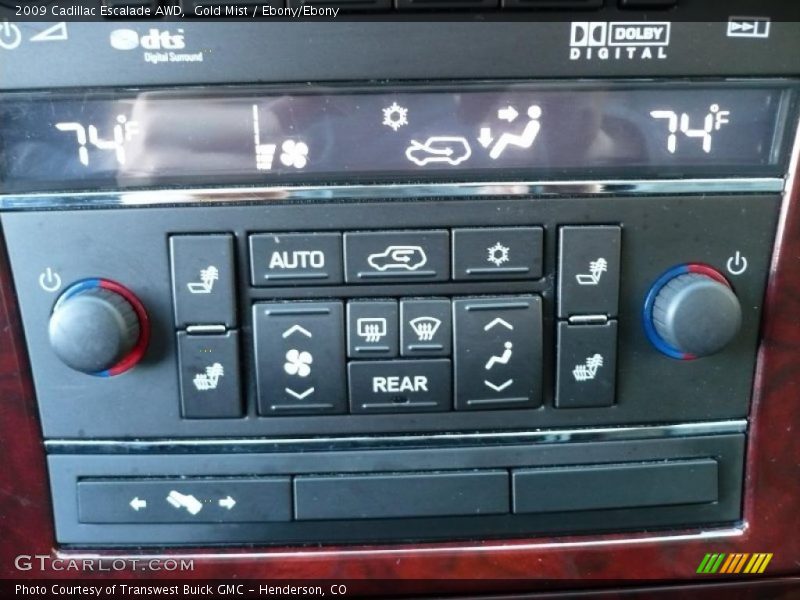 Gold Mist / Ebony/Ebony 2009 Cadillac Escalade AWD