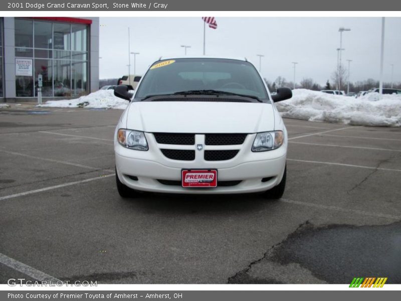 Stone White / Gray 2001 Dodge Grand Caravan Sport