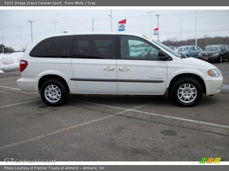 Stone White / Gray 2001 Dodge Grand Caravan Sport