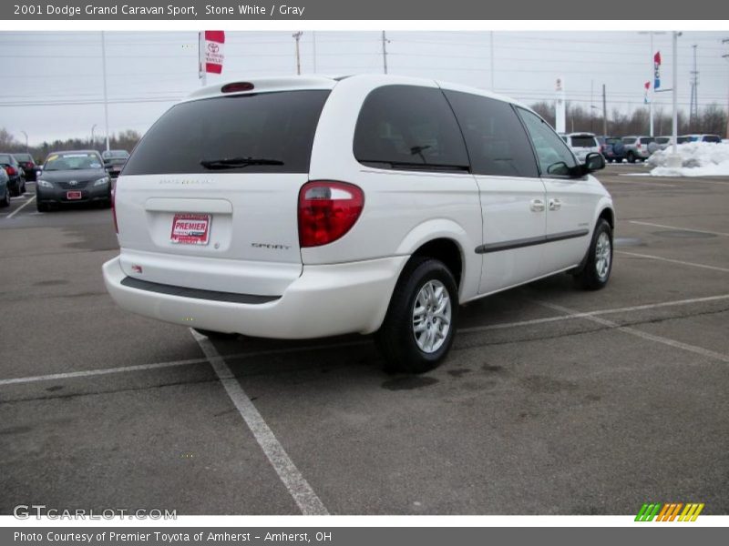 Stone White / Gray 2001 Dodge Grand Caravan Sport
