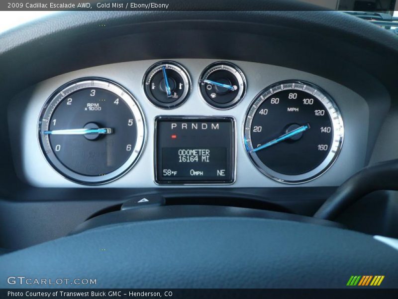 Gold Mist / Ebony/Ebony 2009 Cadillac Escalade AWD