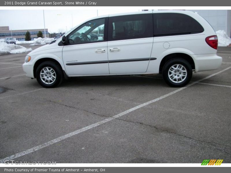 Stone White / Gray 2001 Dodge Grand Caravan Sport