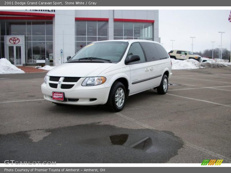 Stone White / Gray 2001 Dodge Grand Caravan Sport