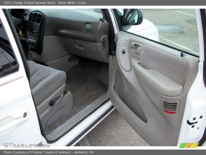 Stone White / Gray 2001 Dodge Grand Caravan Sport