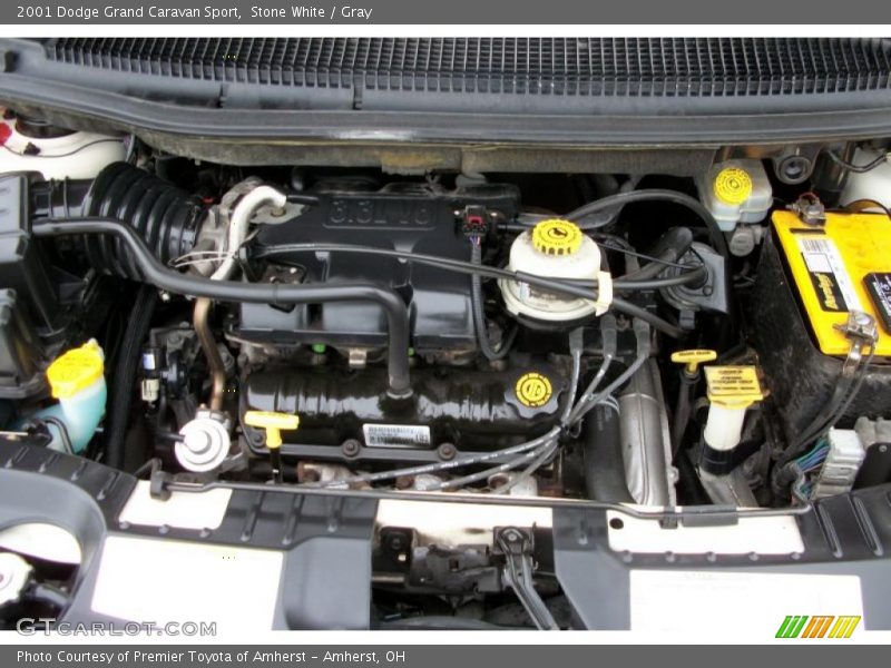 Stone White / Gray 2001 Dodge Grand Caravan Sport