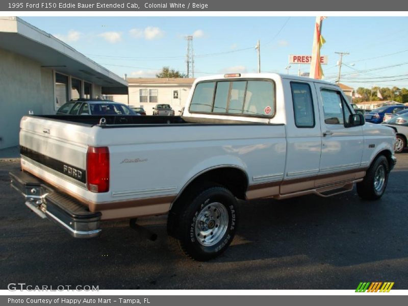 Colonial White / Beige 1995 Ford F150 Eddie Bauer Extended Cab