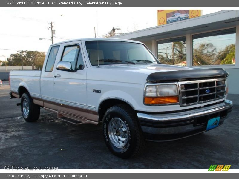 Colonial White / Beige 1995 Ford F150 Eddie Bauer Extended Cab