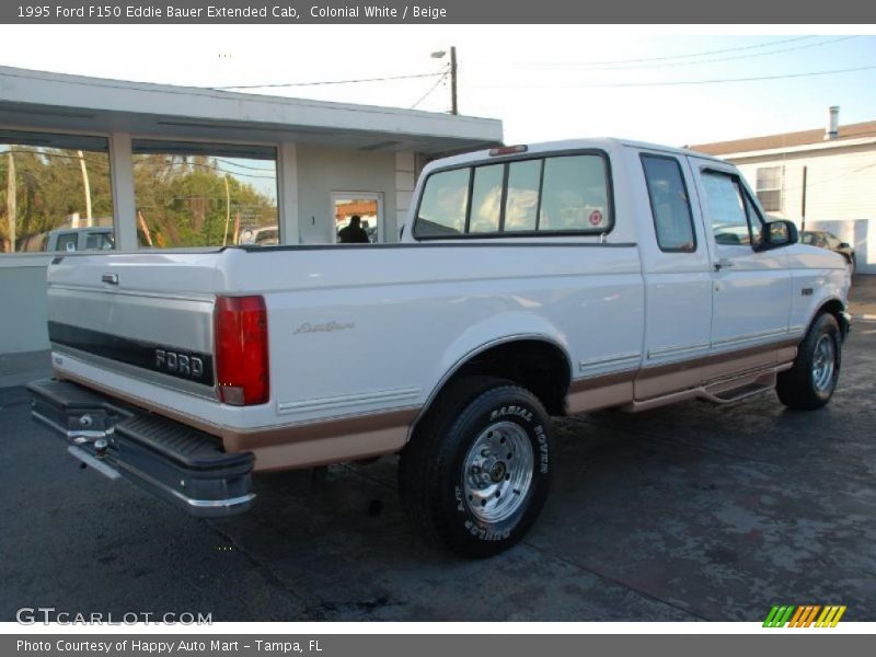 Colonial White / Beige 1995 Ford F150 Eddie Bauer Extended Cab