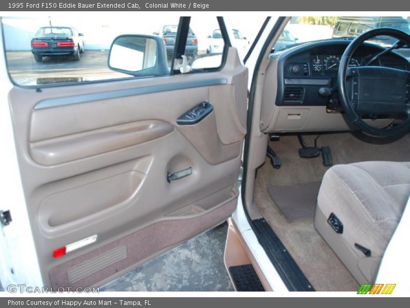 Colonial White / Beige 1995 Ford F150 Eddie Bauer Extended Cab