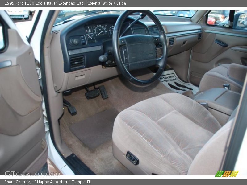 Colonial White / Beige 1995 Ford F150 Eddie Bauer Extended Cab