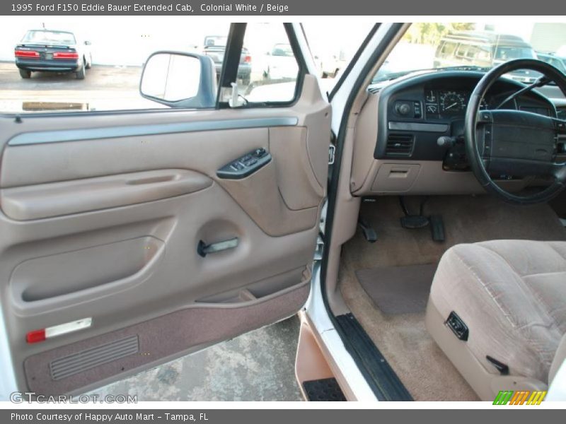 Colonial White / Beige 1995 Ford F150 Eddie Bauer Extended Cab