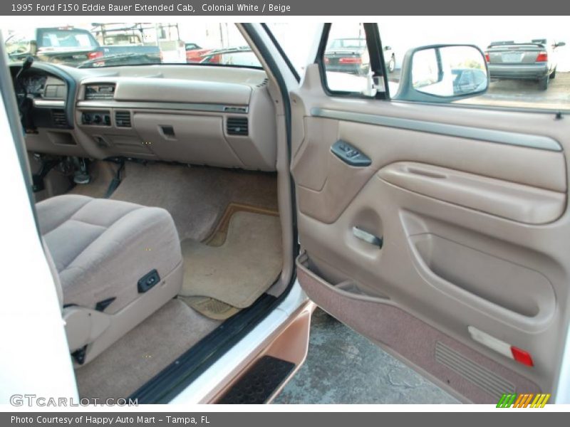 Colonial White / Beige 1995 Ford F150 Eddie Bauer Extended Cab