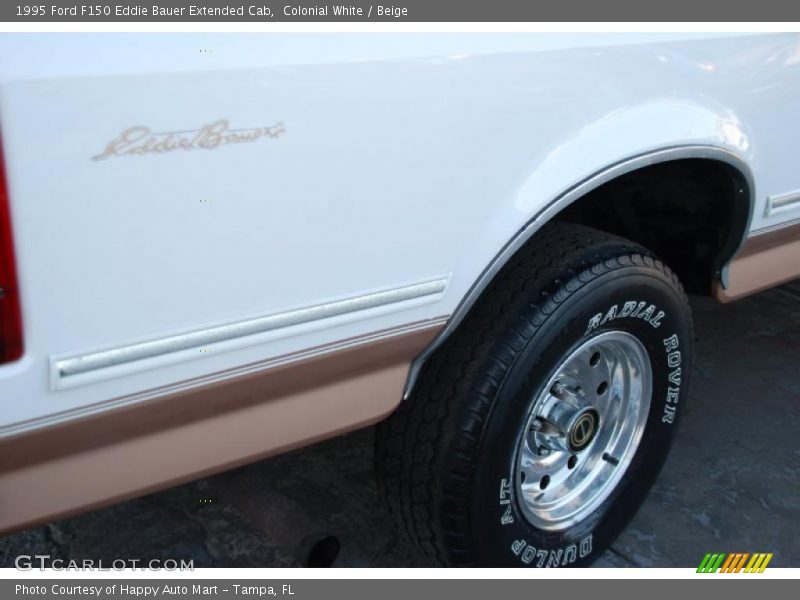 Colonial White / Beige 1995 Ford F150 Eddie Bauer Extended Cab