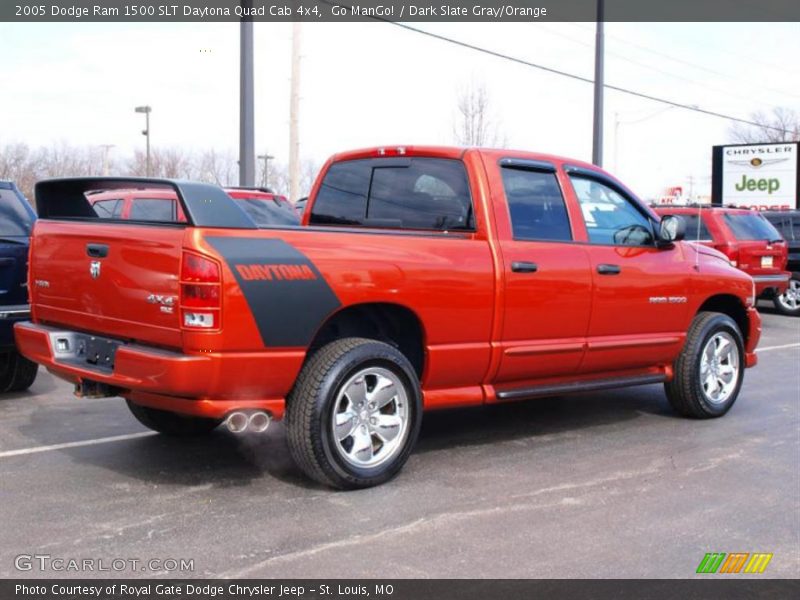 Go ManGo! / Dark Slate Gray/Orange 2005 Dodge Ram 1500 SLT Daytona Quad Cab 4x4