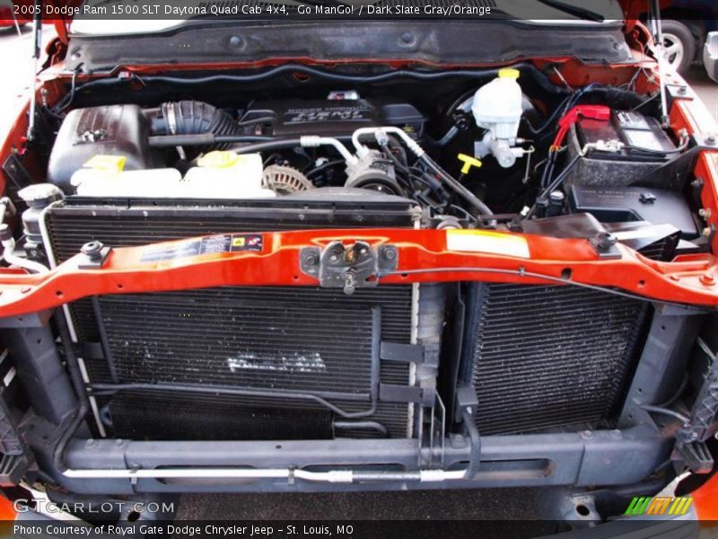 Go ManGo! / Dark Slate Gray/Orange 2005 Dodge Ram 1500 SLT Daytona Quad Cab 4x4