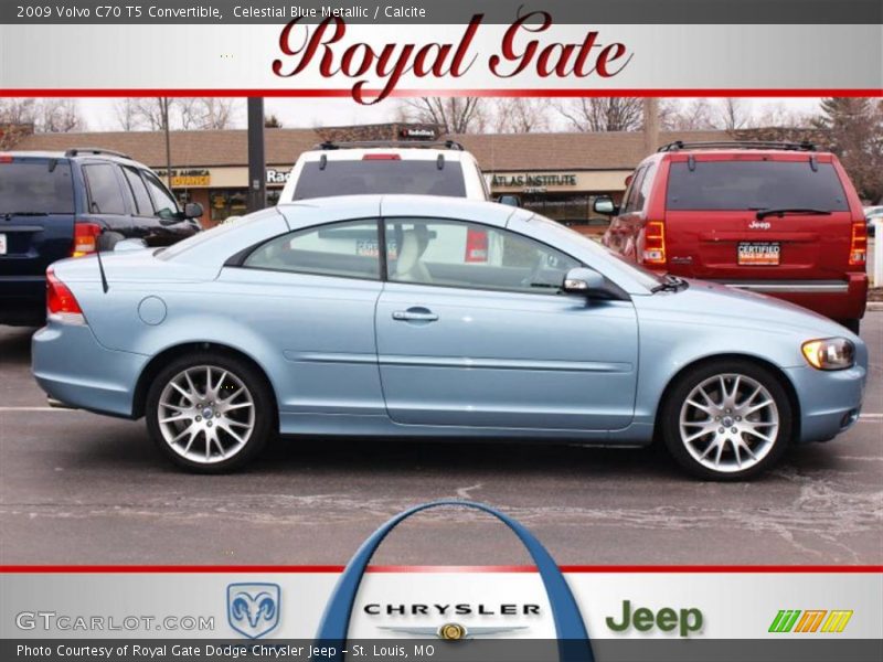 Celestial Blue Metallic / Calcite 2009 Volvo C70 T5 Convertible