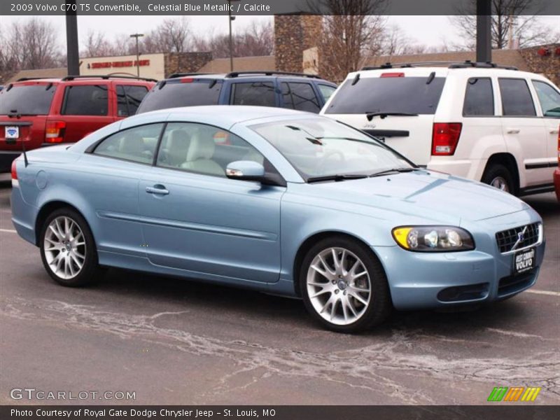 Celestial Blue Metallic / Calcite 2009 Volvo C70 T5 Convertible