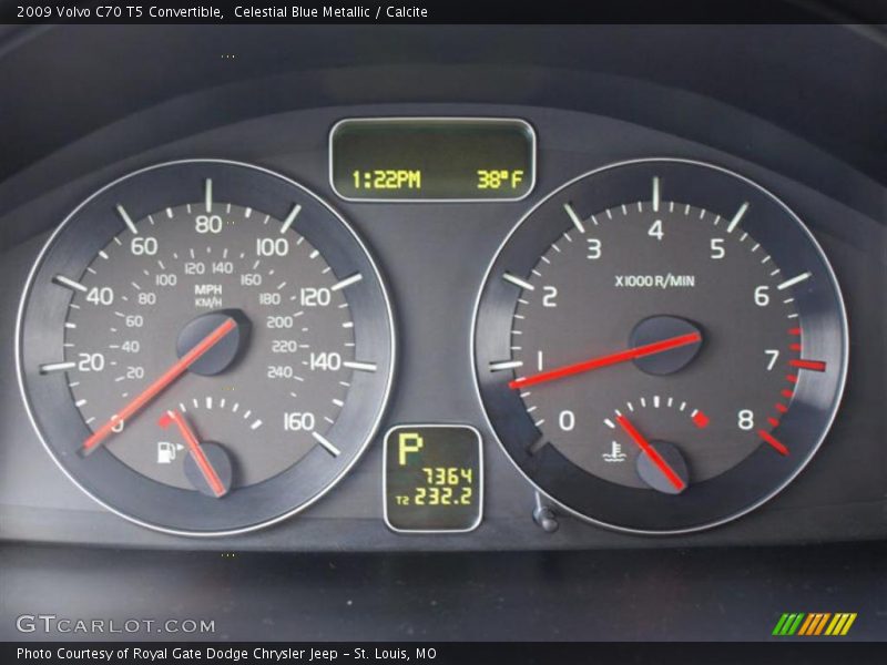 Celestial Blue Metallic / Calcite 2009 Volvo C70 T5 Convertible