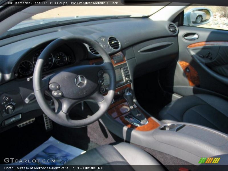 Iridium Silver Metallic / Black 2008 Mercedes-Benz CLK 350 Coupe